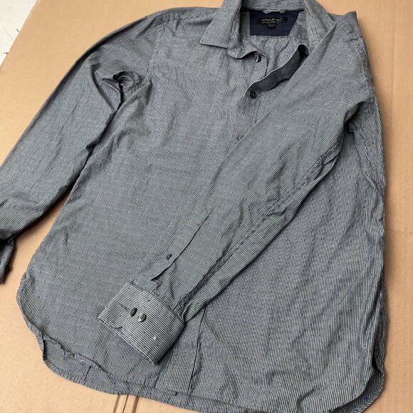 Banana Republic Mens Slim Fit Soft Wash Striped Button-Down Shirt M Cotton Blend - Picture 4 of 6